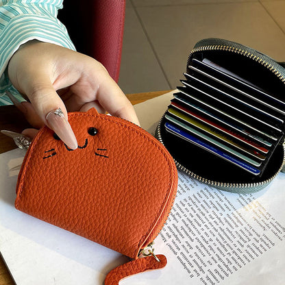 Etui na karty PU Leather Cute Cat