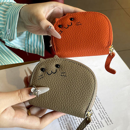 Etui na karty PU Leather Cute Cat