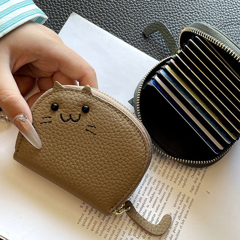 Etui na karty PU Leather Cute Cat