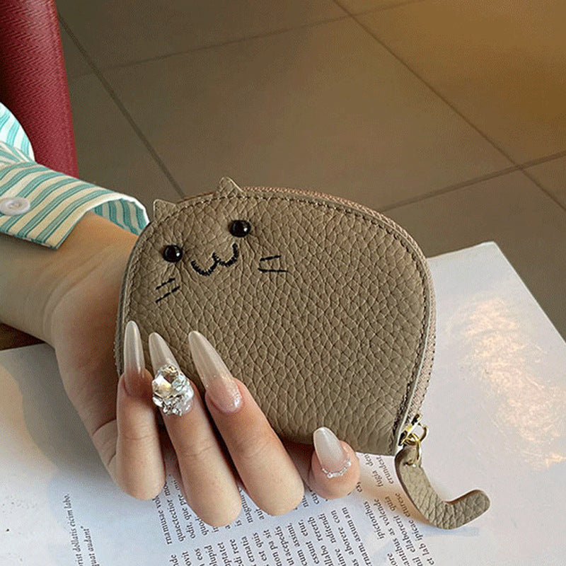 Etui na karty PU Leather Cute Cat