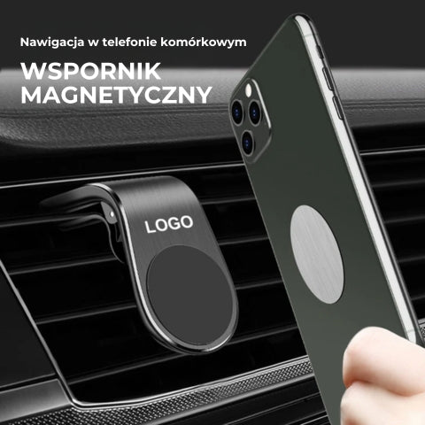 Kompaktowy magnetyczny uchwyt samochodowy na telefon
