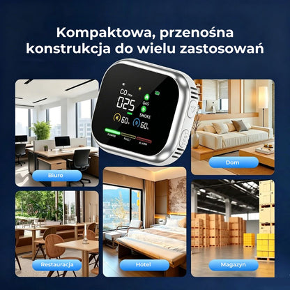Inteligentny detektor bezpieczeństwa 6 w 1 – wykrywa do 12 rodzajów gazów i oparów