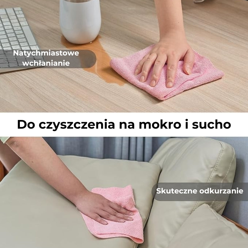 ♻️ Ręczniki z mikrofibry na rolce (20 sztuk, wielokrotnego użytku)