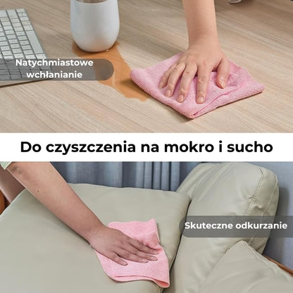 ♻️ Ręczniki z mikrofibry na rolce (20 sztuk, wielokrotnego użytku)