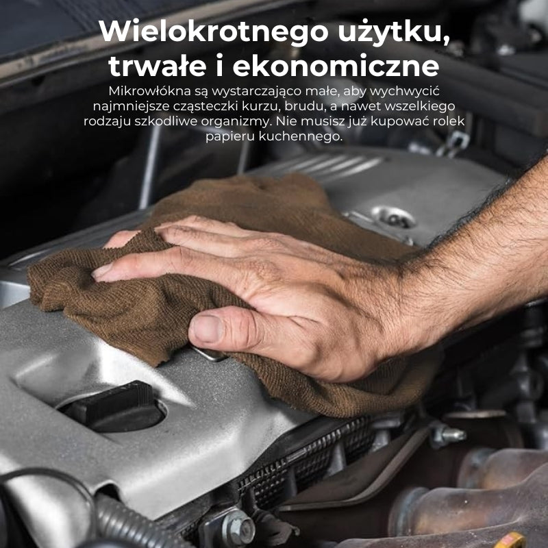 ♻️ Ręczniki z mikrofibry na rolce (20 sztuk, wielokrotnego użytku)