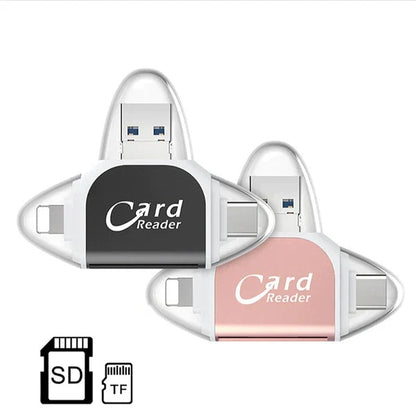 UNIWERSALNY, WIELOPORTOWY CZYTNIK KART SD/TF 4 W 1