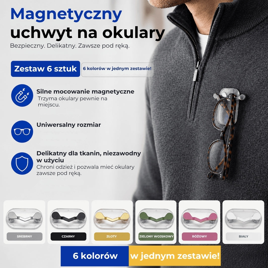 Magnetyczny uchwyt na okulary