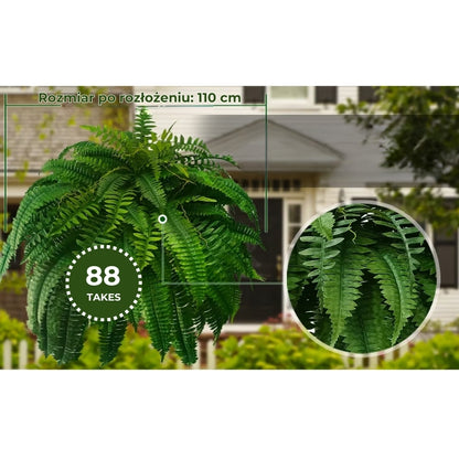 Odporna na promieniowanie UV, realistyczna sztuczna paproć bostońska