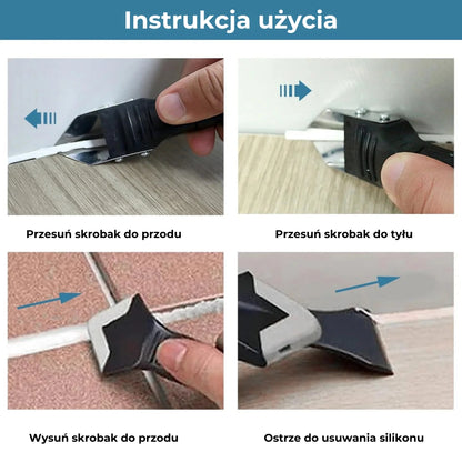 🔥 Narzędzie 3 w 1 do silikonu i fug, zestaw uniwersalny