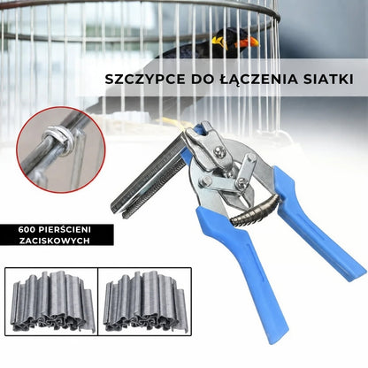 Szczypce do zacisków typu M – 600 zacisków w zestawie