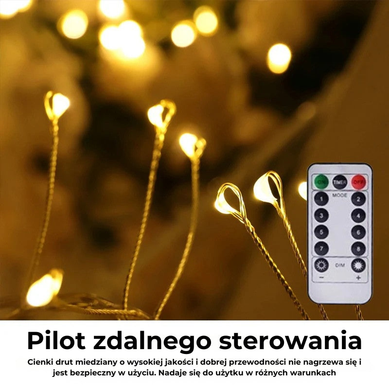 Łańcuch świetlny LED z miedzianym przewodem