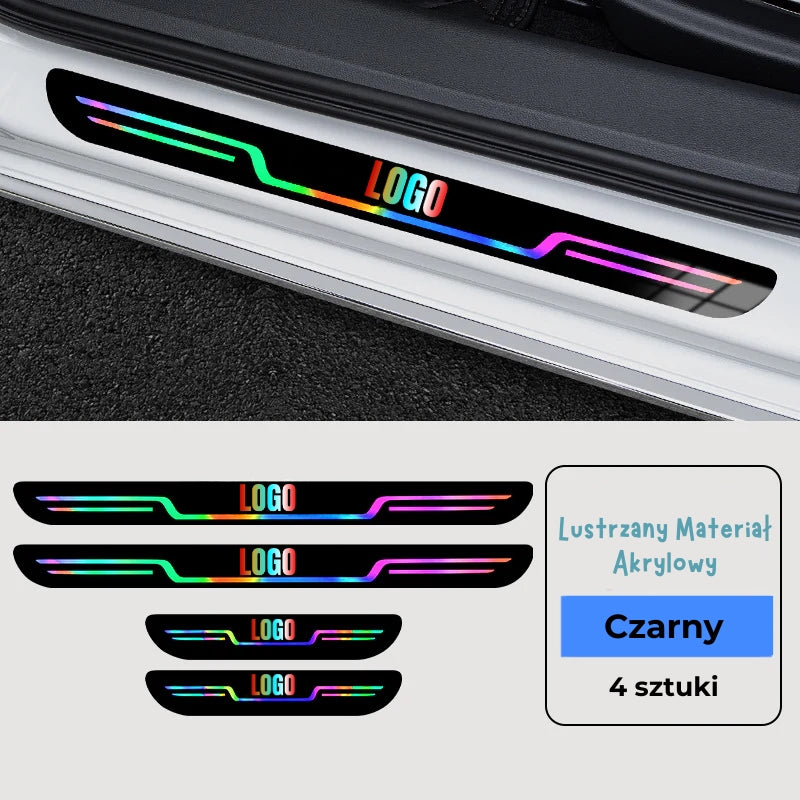 Akrylowe listwy progowe do samochodu (komplet 4 sztuk)