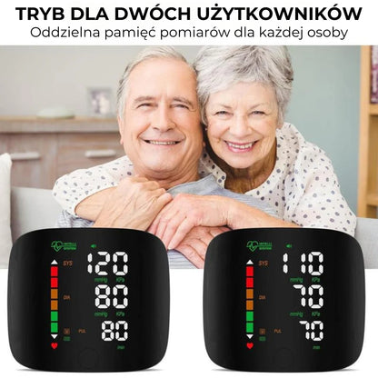 Ciśnieniomierz nadgarstkowy z ekranem LED i dotykową obsługą