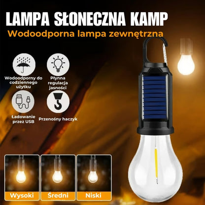 2025 Solar lampa zewnętrzna z haczykiem