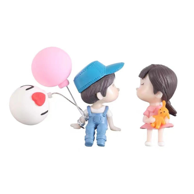 Dekoracja samochodu dla lalek szczęśliwej pary