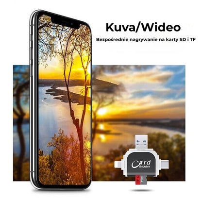 UNIWERSALNY, WIELOPORTOWY CZYTNIK KART SD/TF 4 W 1