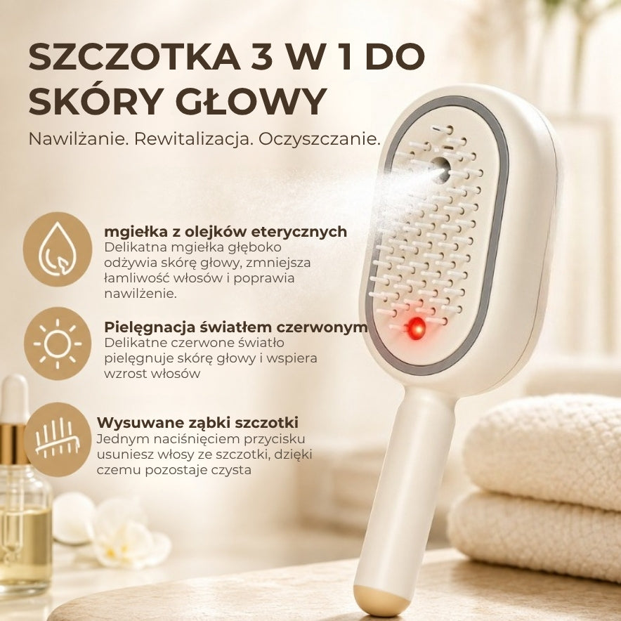 Szczotka spa 3 w 1 do skóry głowy
