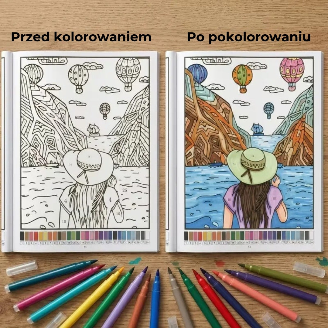 Kolorowanka „Koloruj według numerów” dla dorosłych