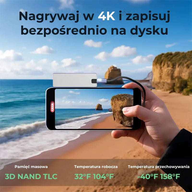 Zewnętrzna pamięć masowa o dużej prędkości dzięki USB 3.0