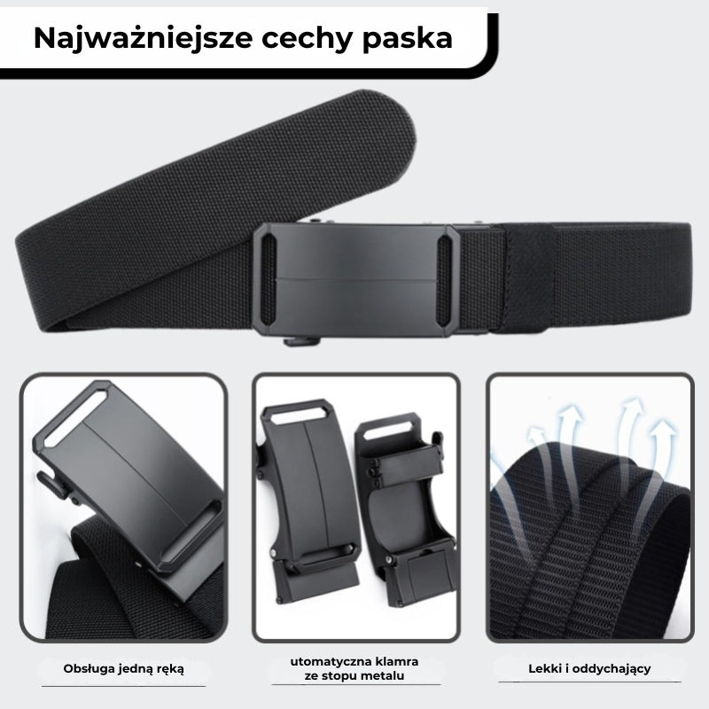Stretch-fit Tactical Belt (ultralekki pas z klamrą zapadkową)