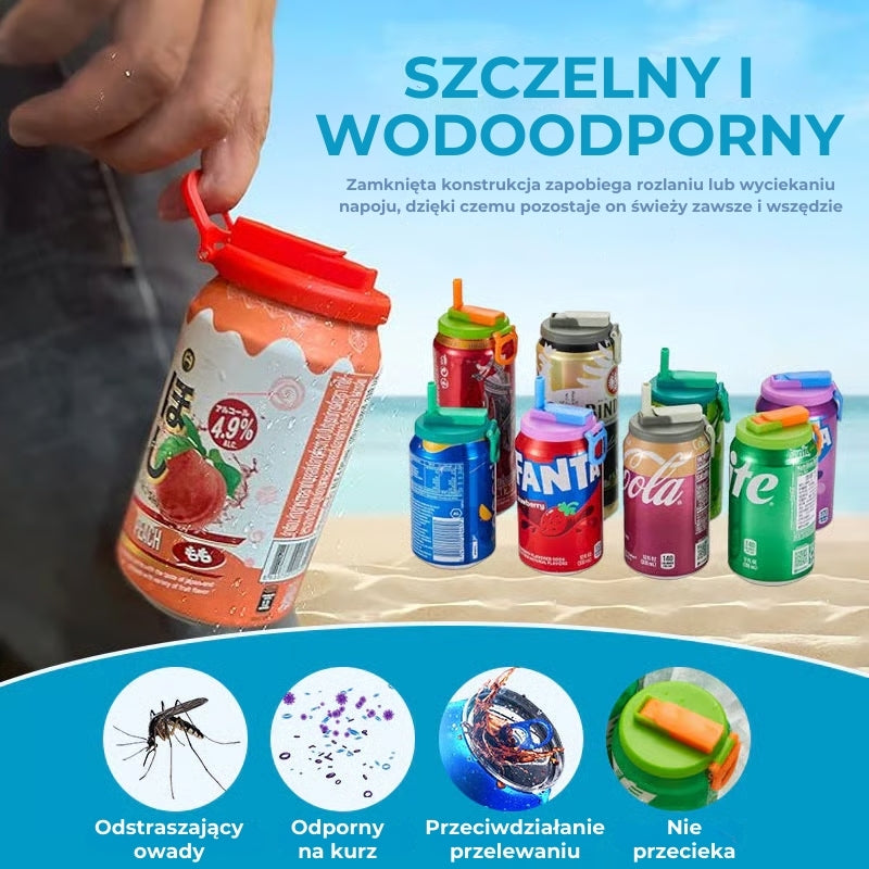 Zamknięte pokrywki do puszek po napojach – wielorazowe i szczelne