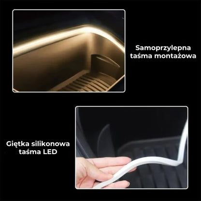 Dynamicznie płynąca listwa oświetleniowa bagażnika