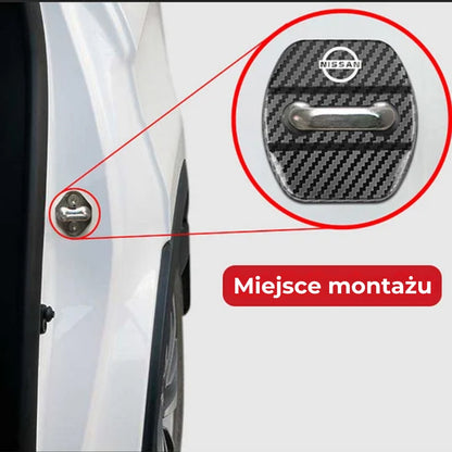 📣 Metalowe osłony zabezpieczające zamki drzwi samochodowych (4 sztuki)