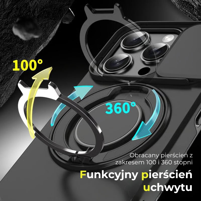 Etui z osłoną aparatu i pierścieniem (dla iPhone)