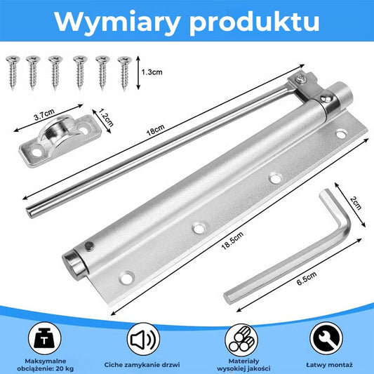 Zawiasy samozamykające do drzwi (regulowane i ciche)