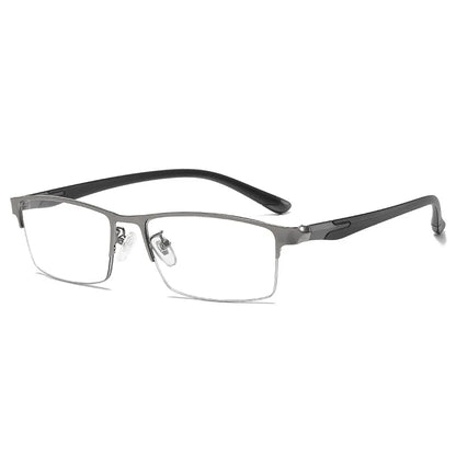 Wielosferyczne okulary do czytania z fotochromem (ultralekkie, półramkowe, metalowe)