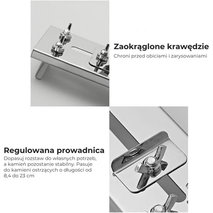 Regulowany uchwyt na kamień do ostrzenia do montażu na zlewie