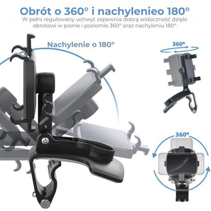 Uchwyt do deski rozdzielczej z obrotowym mocowaniem 360°