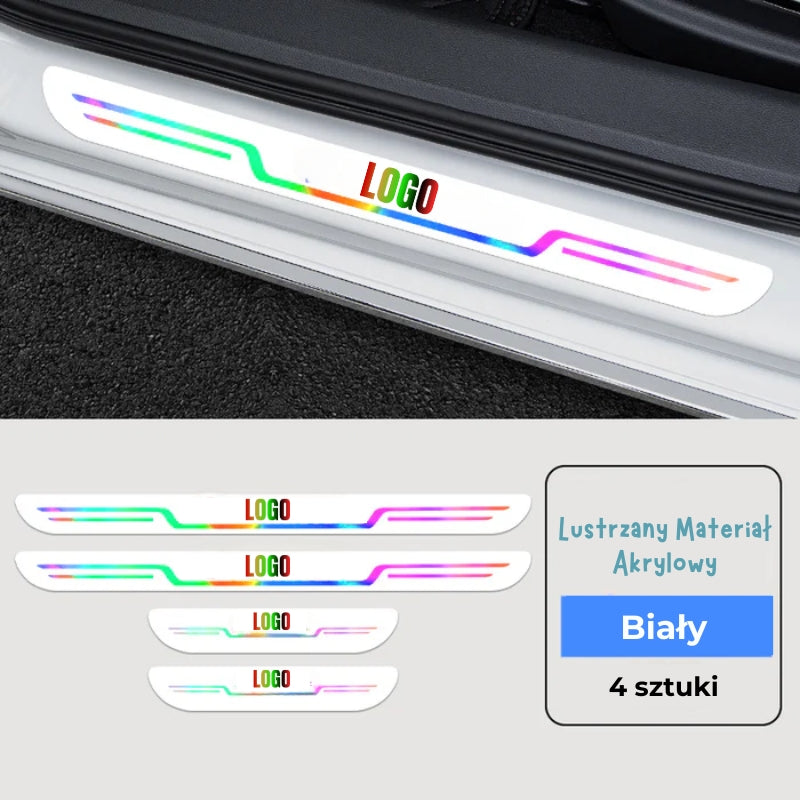 Akrylowe listwy progowe do samochodu (komplet 4 sztuk)