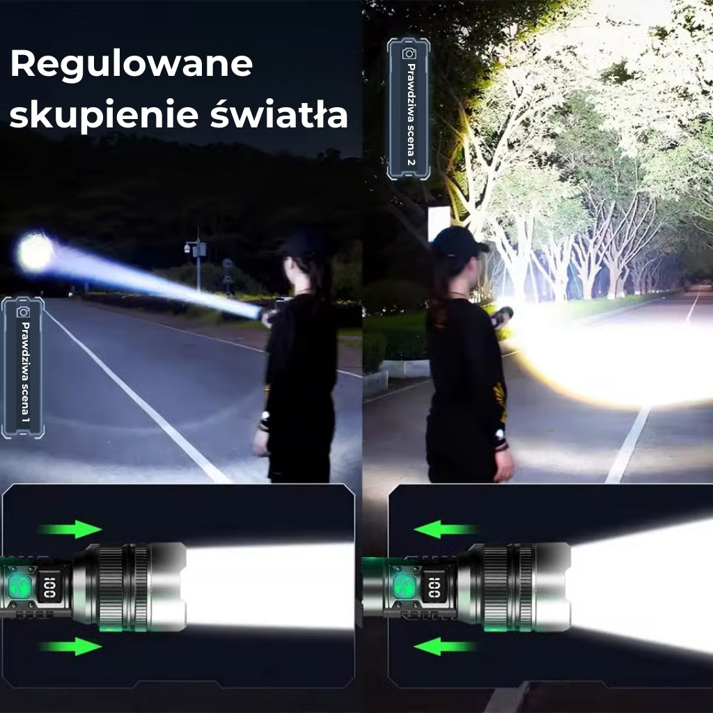 StormBeam | Teleskopowa latarka z powerbankiem