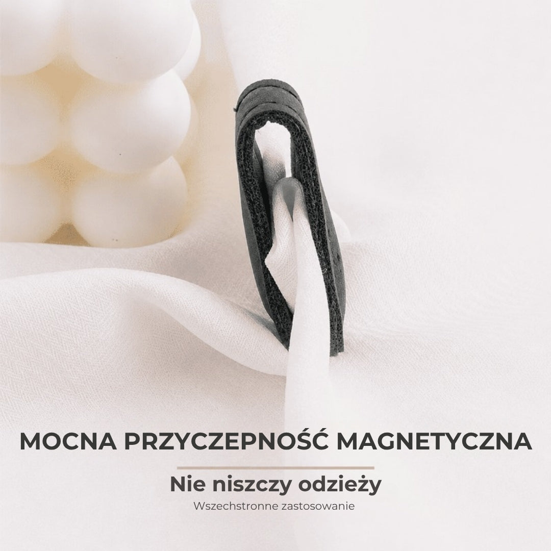 Magnetyczne skórzane klipsy na rękaw