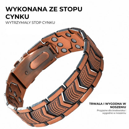 Metalowa bransoletka magnetyczna dla mężczyzn