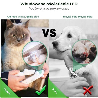 Profesjonalne cążki LED do pazurów zwierząt domowych