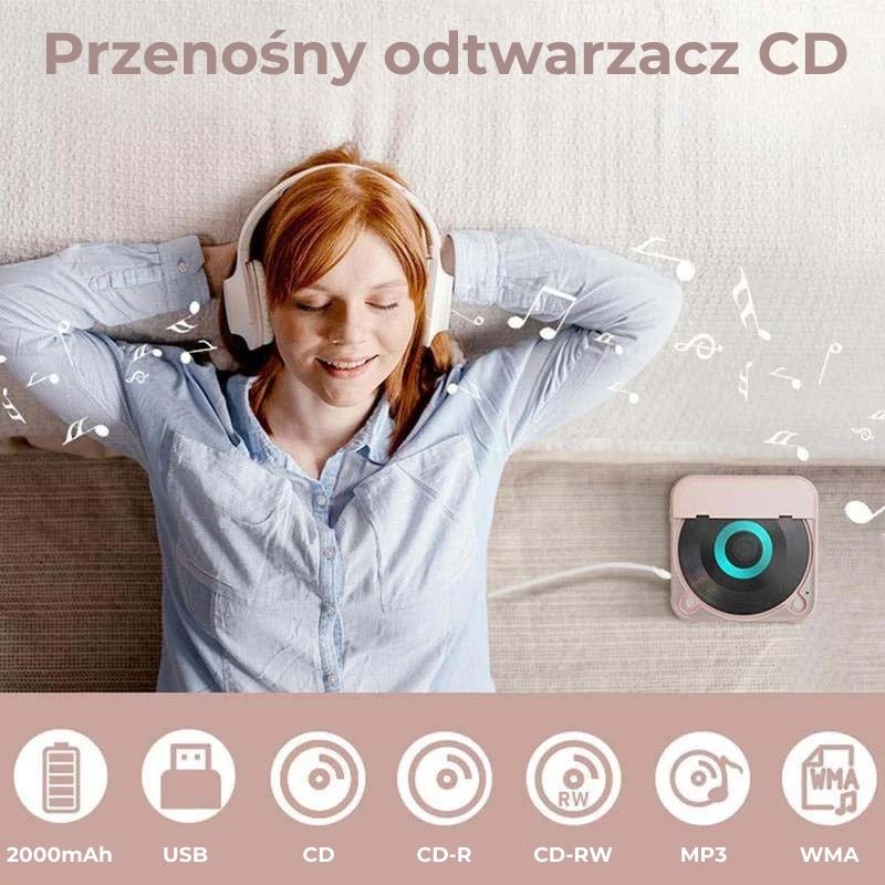 Przenośny odtwarzacz CD z Bluetooth