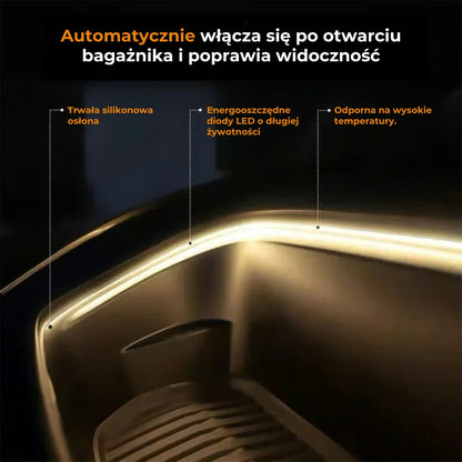 Dynamicznie płynąca listwa oświetleniowa bagażnika