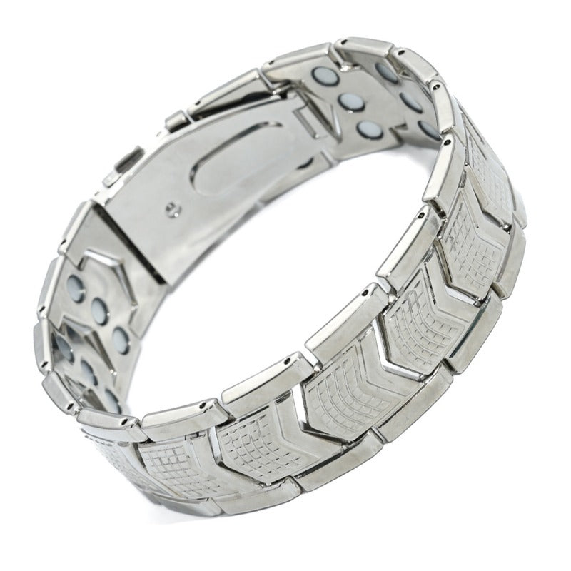 Metalowa bransoletka magnetyczna dla mężczyzn