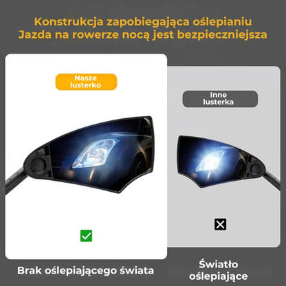 360° Regulowany Kierownica Rowerowa Lusterko Wsteczne