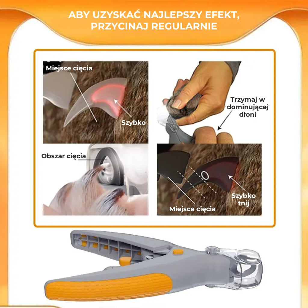 LED obcinacz do paznokci dla zwierząt domowych