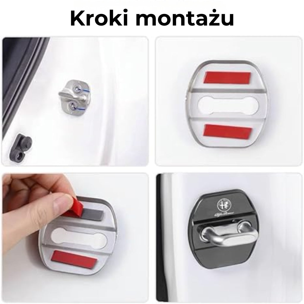 📣 Metalowe osłony zabezpieczające zamki drzwi samochodowych (4 sztuki)