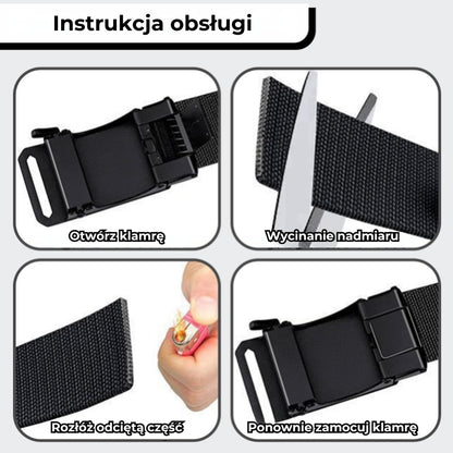 Stretch-fit Tactical Belt (ultralekki pas z klamrą zapadkową)