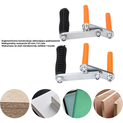 Ergonomiczny uchwyt do płyt – 2 sztuki