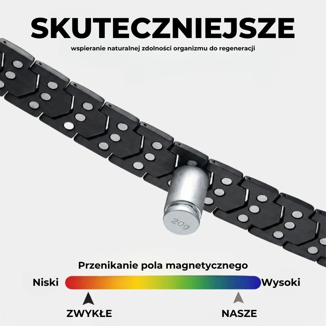 Metalowa bransoletka magnetyczna dla mężczyzn