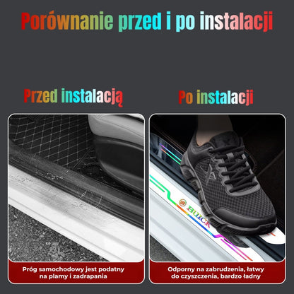 Akrylowe listwy progowe do samochodu (komplet 4 sztuk)