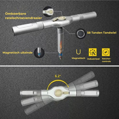 Kompaktowy zestaw wkrętaków 24 w 1
