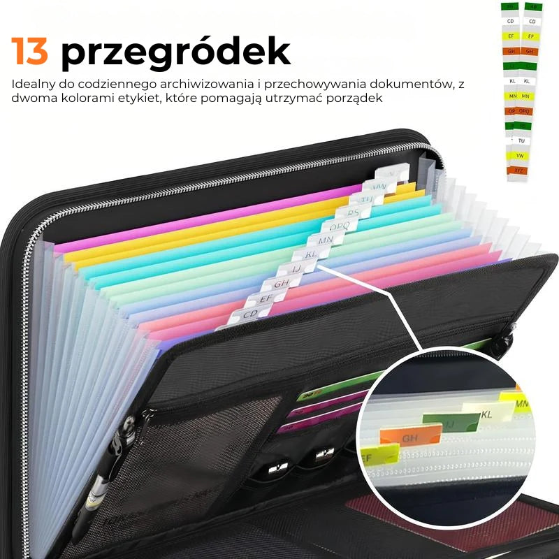 Duży, ognioodporny segregator A4 z uchwytem