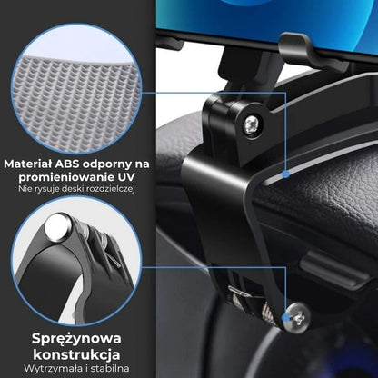 Uchwyt do deski rozdzielczej z obrotowym mocowaniem 360°